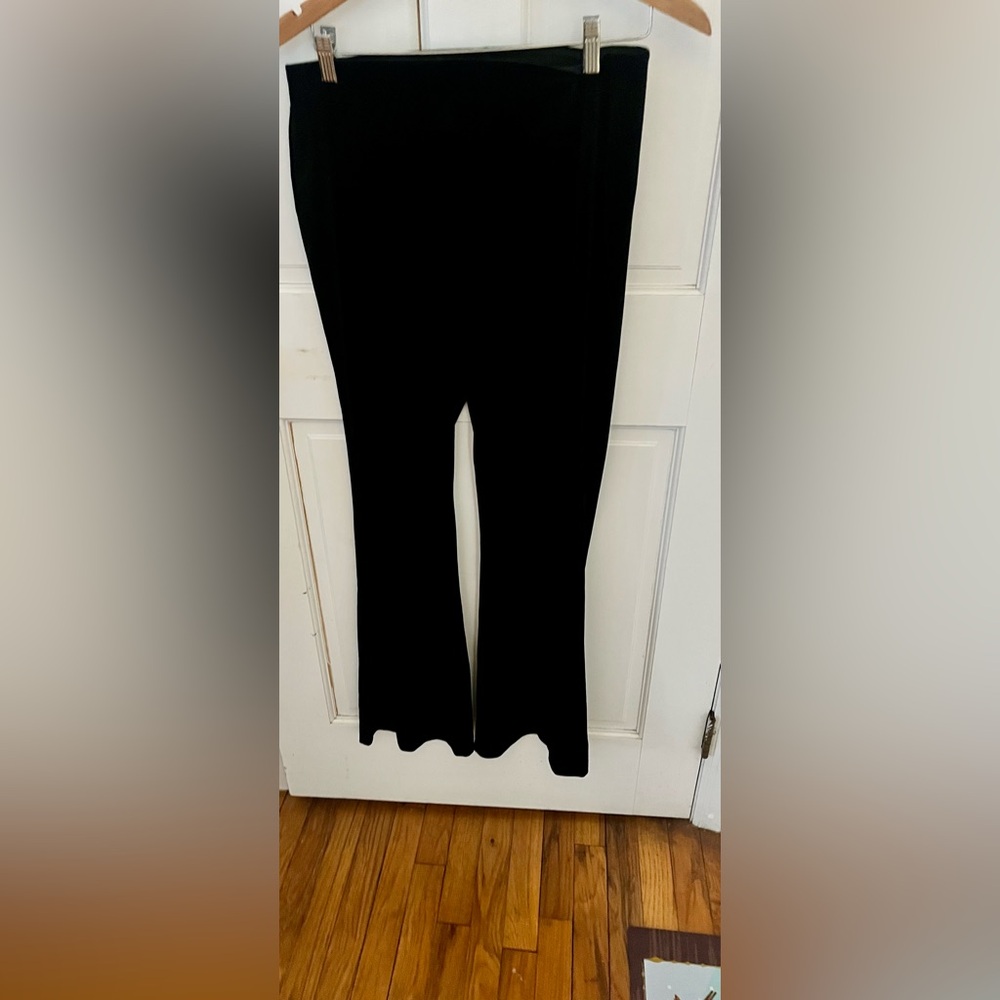 Velvet like flare pants